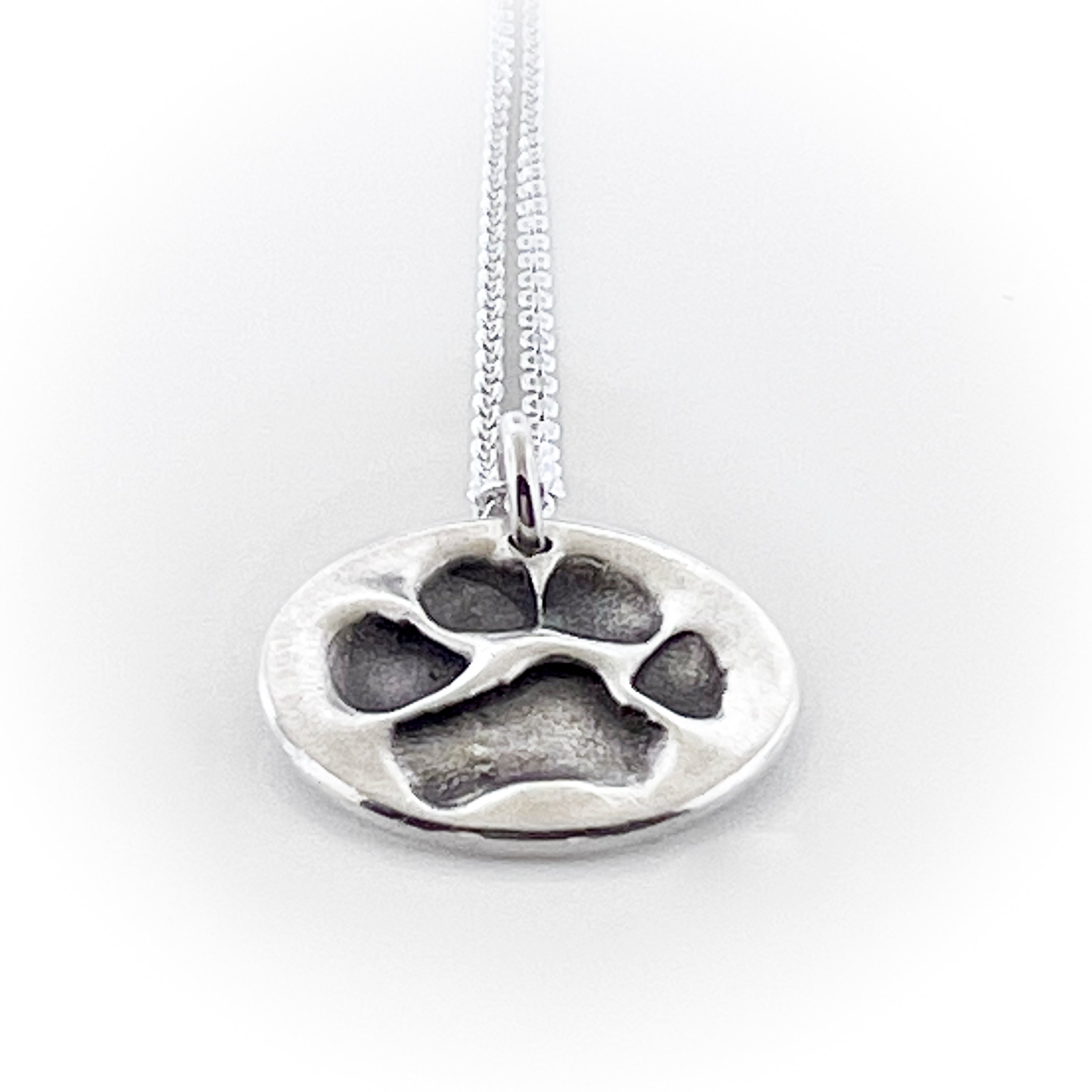 Pet Paw Print Keepsake Charm Necklace - Maya Belle Jewelry 