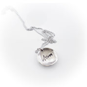 Mandala Necklace with Handwriting or Fingerprint on Back - Maya Belle Jewelry 