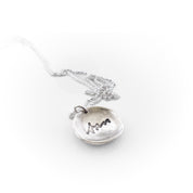 Mandala Necklace with Handwriting or Fingerprint on Back - Maya Belle Jewelry 