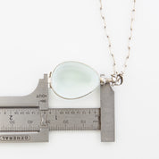 Vintage Glass Locket Necklace – Custom Memorial Jewelry – Charm with Photo, Hair, or Pressed Flower – Paperclip Chain - Maya Belle Jewelry 
