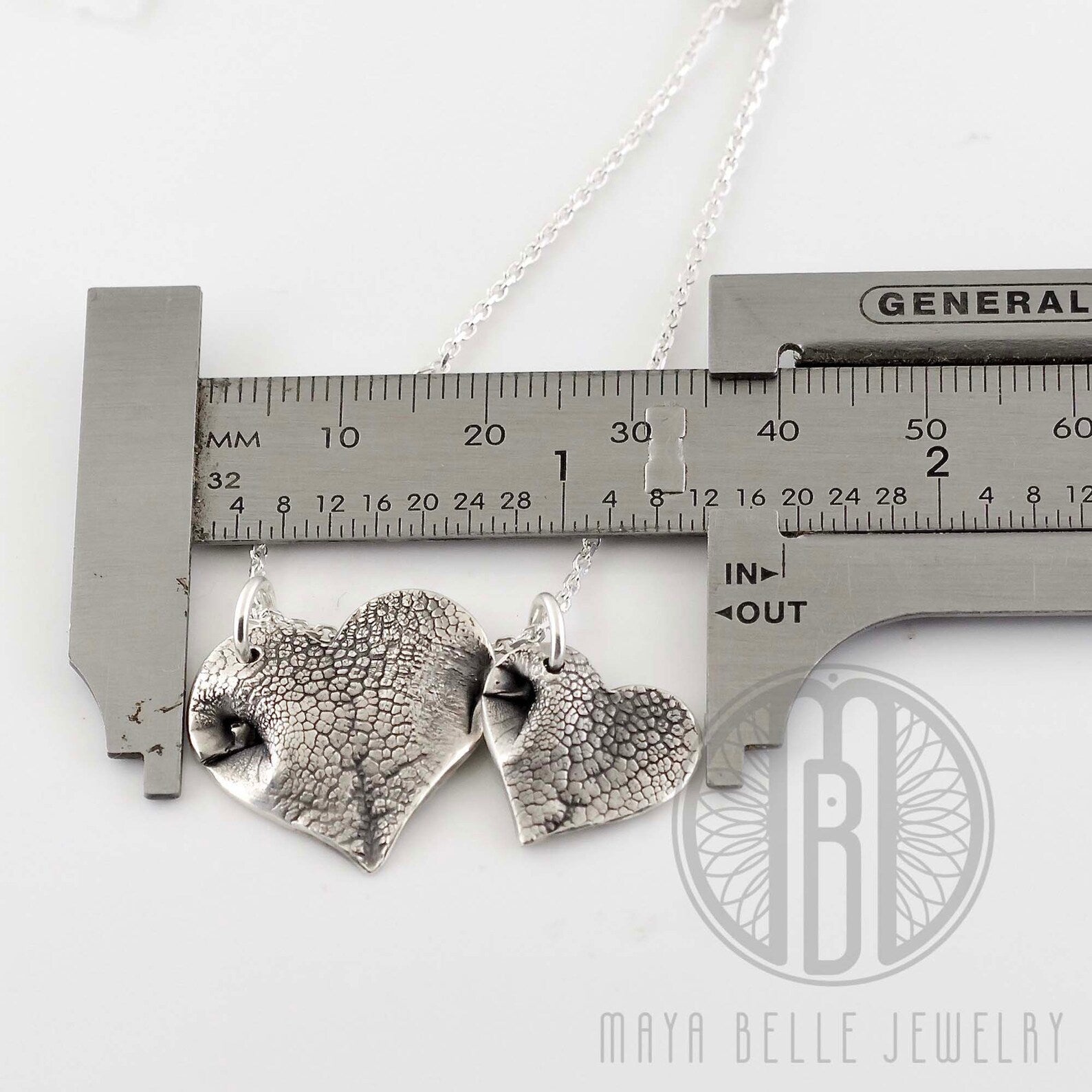 Two pet nose prints shown side by side - Maya Belle Jewelry