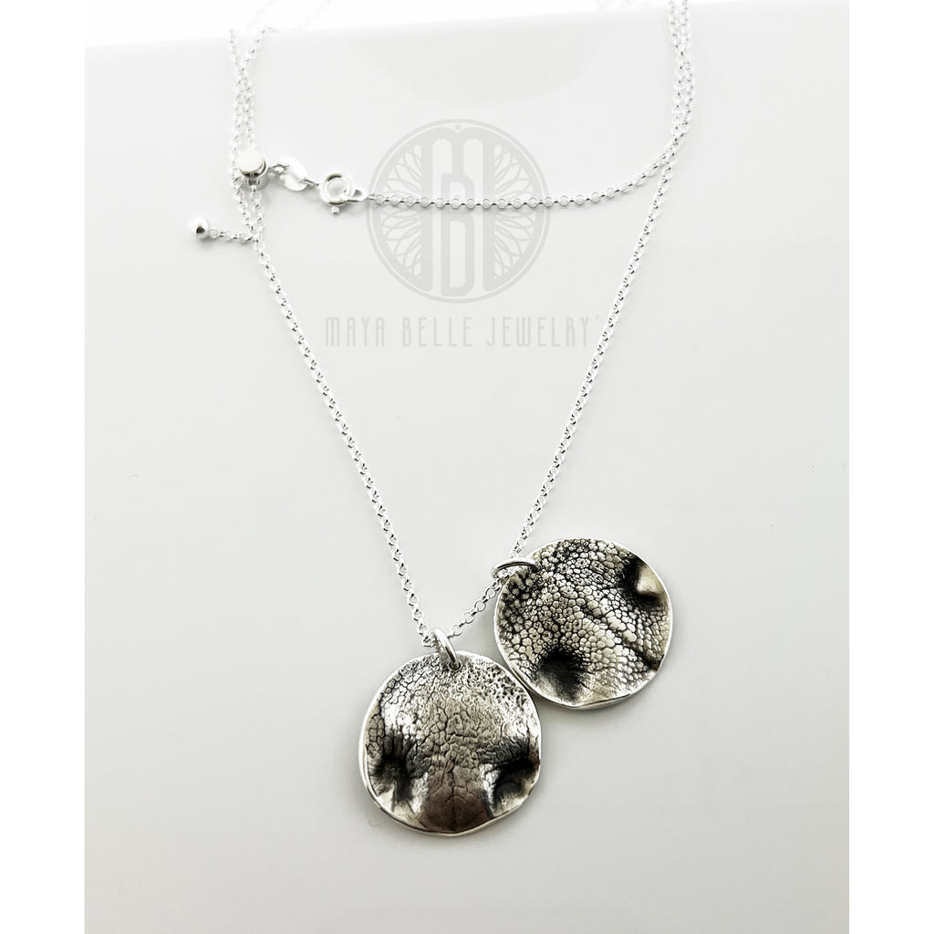 Two large dog nose print necklace - Maya Belle Jewelry 