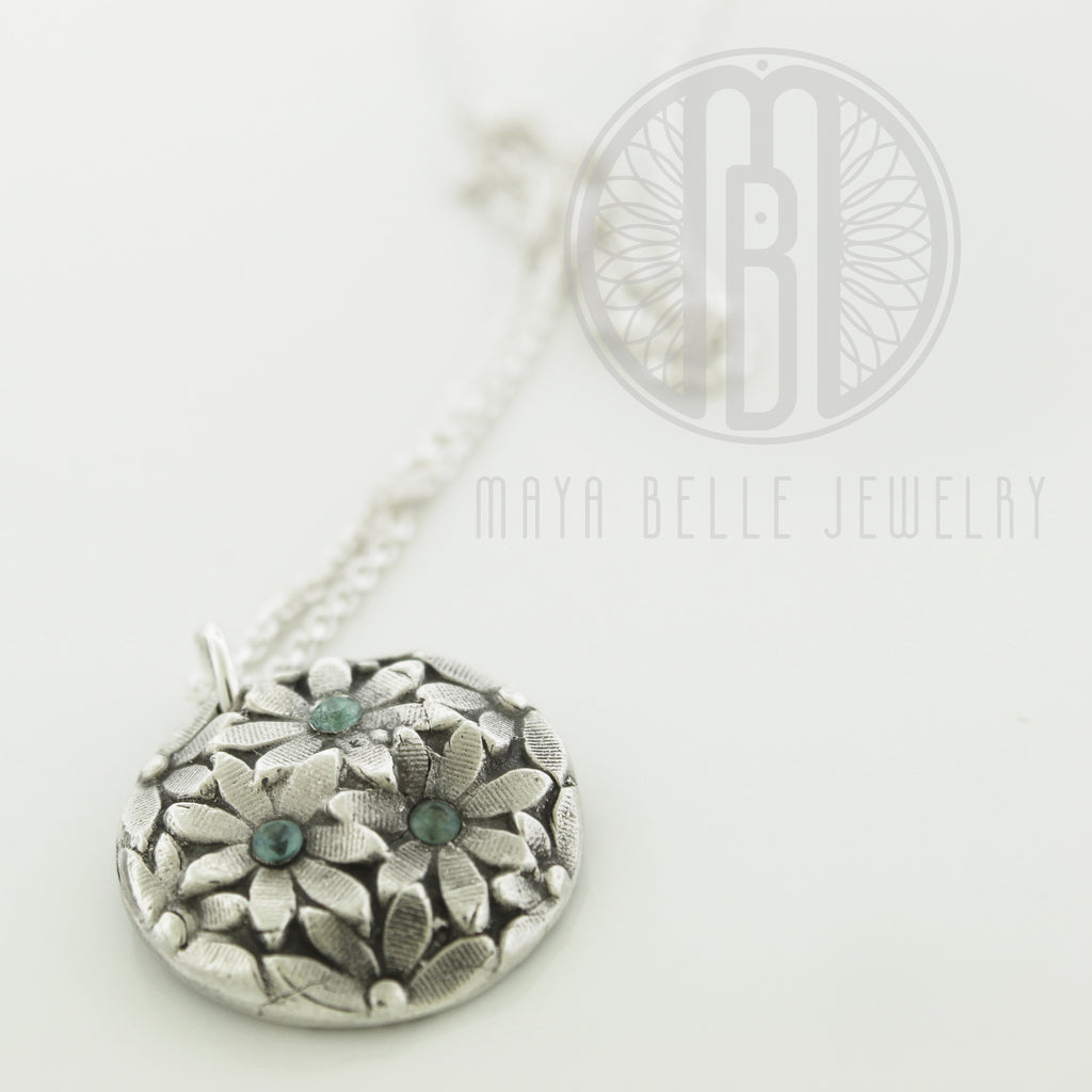 Daisy fingerprint necklace - Maya Belle Jewelry 