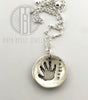 Mandala Necklace with Baby Hand or Footprint - Maya Belle Jewelry 