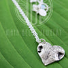 Dog Nose or Paw Print Pendant Necklace With Engraving on The Back - Maya Belle Jewelry 