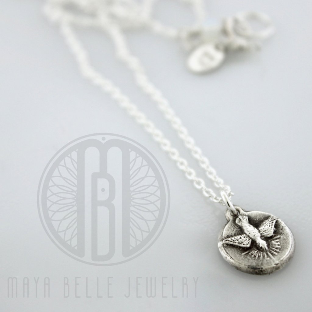 Holy Spirit Necklace In Choice of Silver or Bronze - Maya Belle Jewelry 