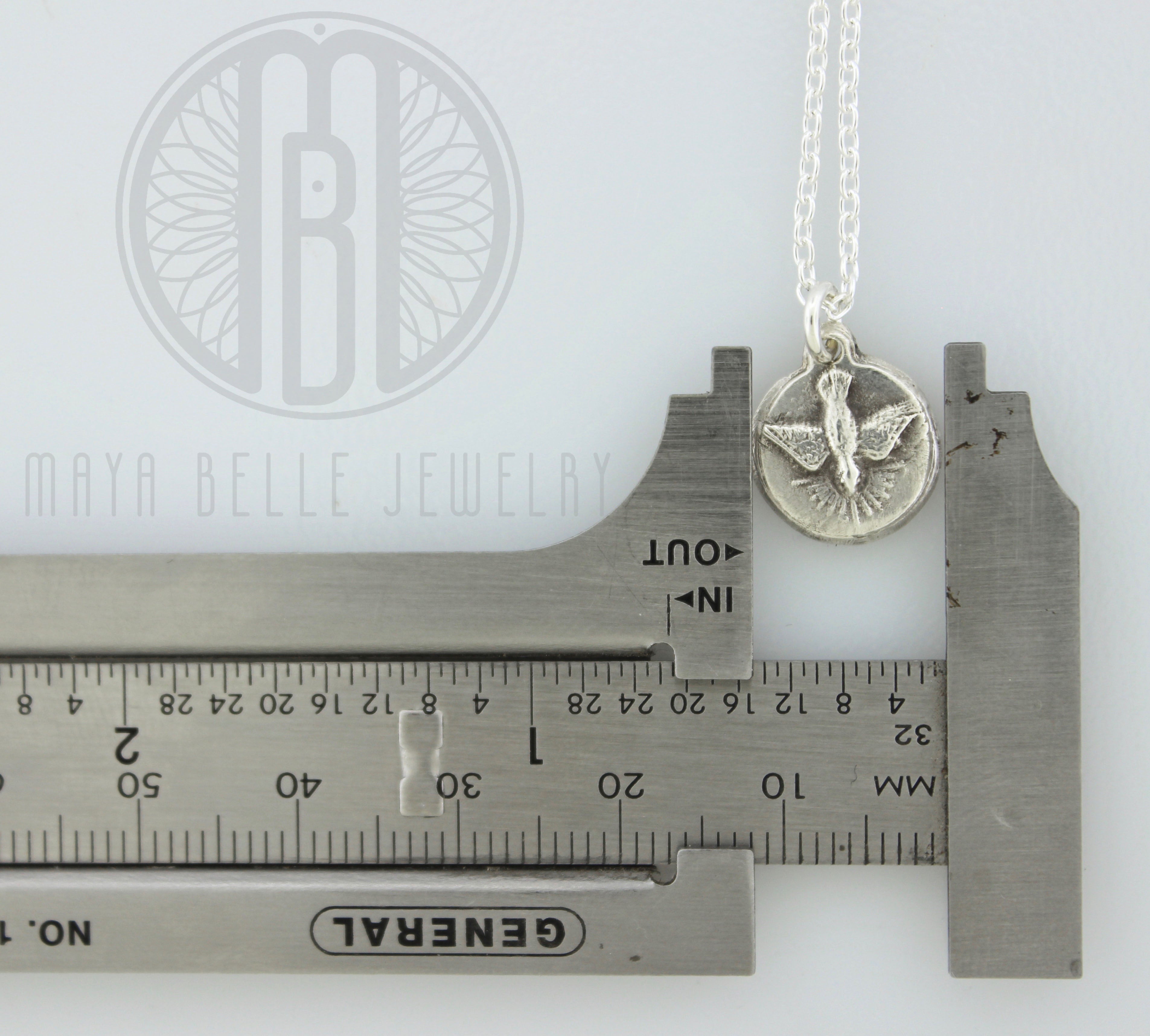 Holy Spirit Necklace In Choice of Silver or Bronze - Maya Belle Jewelry 