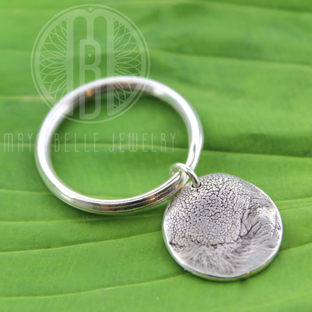 Small Doggie Paw Print Charm Keychain - Maya Belle Jewelry 
