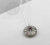 Dragonfly Pendant in Silver or Bronze with Inlaid Birthstone - Maya Belle Jewelry 