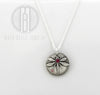 Dragonfly Pendant in Silver or Bronze with two set Birthstones - Maya Belle Jewelry 