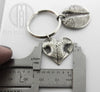 TWO Large Doggie Nose (or Paw) Prints Keychain with Custom Engraving - Maya Belle Jewelry 