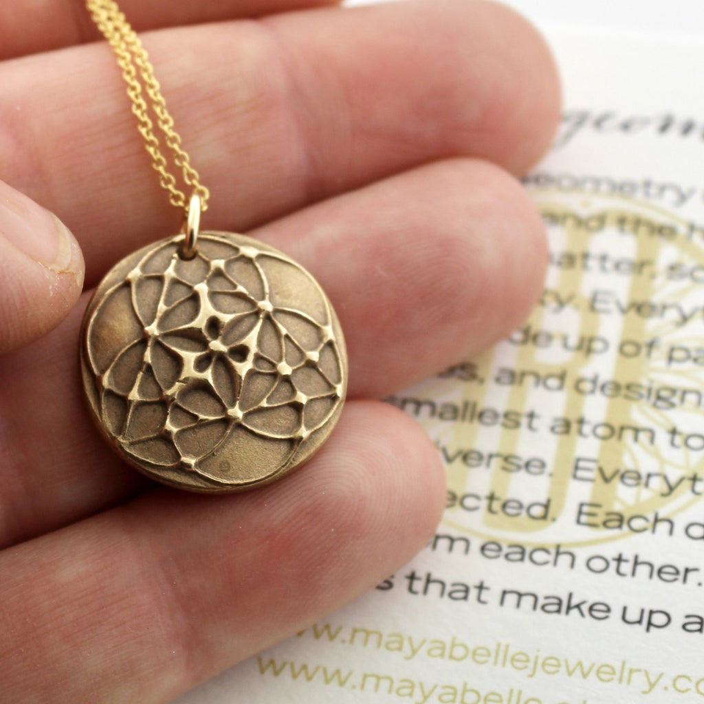 Seed of Life • Sacred Geometry pendant and necklace - Maya Belle Jewelry 