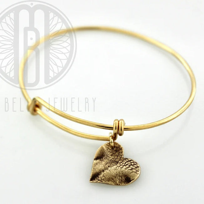 Pet Nose Print Keepsake Charm Bangle - Maya Belle Jewelry 