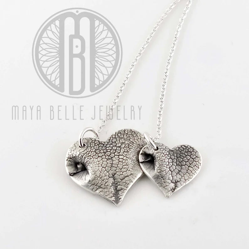Custom Pet Nose Print Keepsake Necklace - Maya Belle Jewelry 