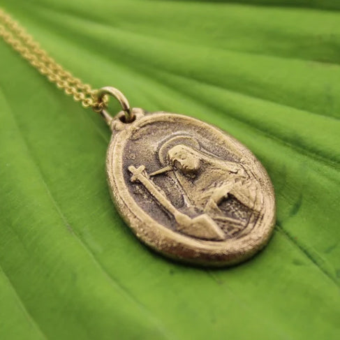 Saint Rita of Cascia Medallion (Charm Only) - Maya Belle Jewelry 