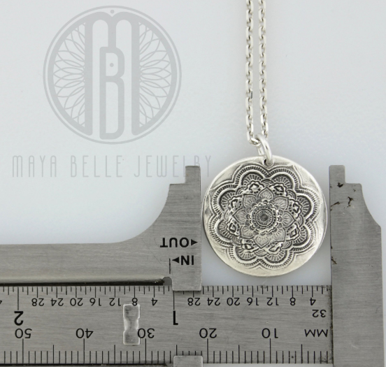 Mandala Fingerprint Necklace - Maya Belle Jewelry 