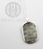 Not Gone Just Gone Ahead Fingerprint or Thumbprint memorial Pendant keepsake dog tag - Maya Belle Jewelry 