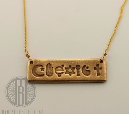 Coexist Bar Necklace - Maya Belle Jewelry 