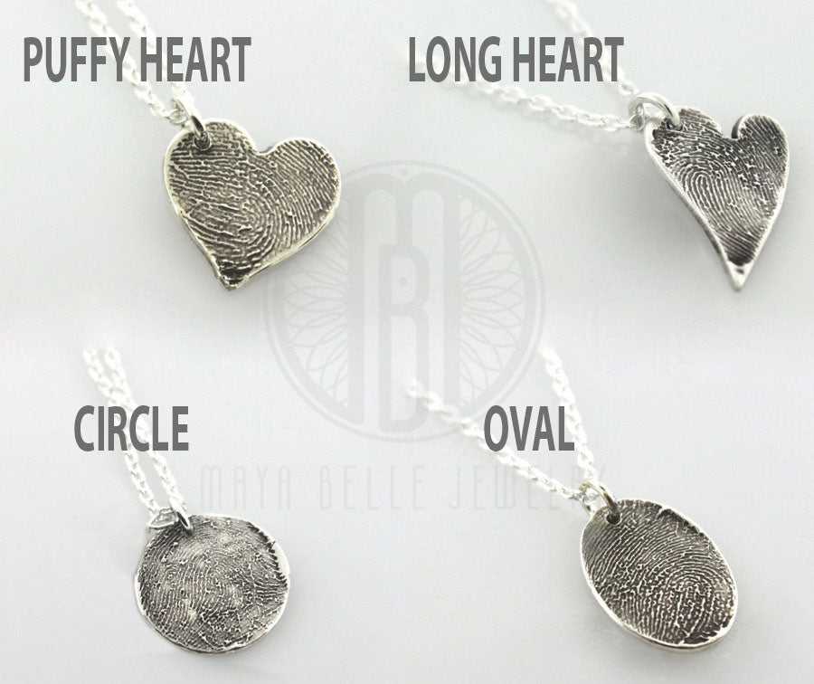 Small Print Pendant Necklace - Maya Belle Jewelry 