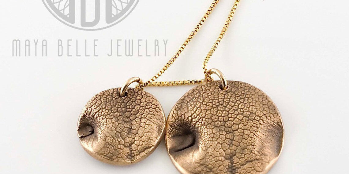 A forever handmade Dog nose print necklace of your fur baby