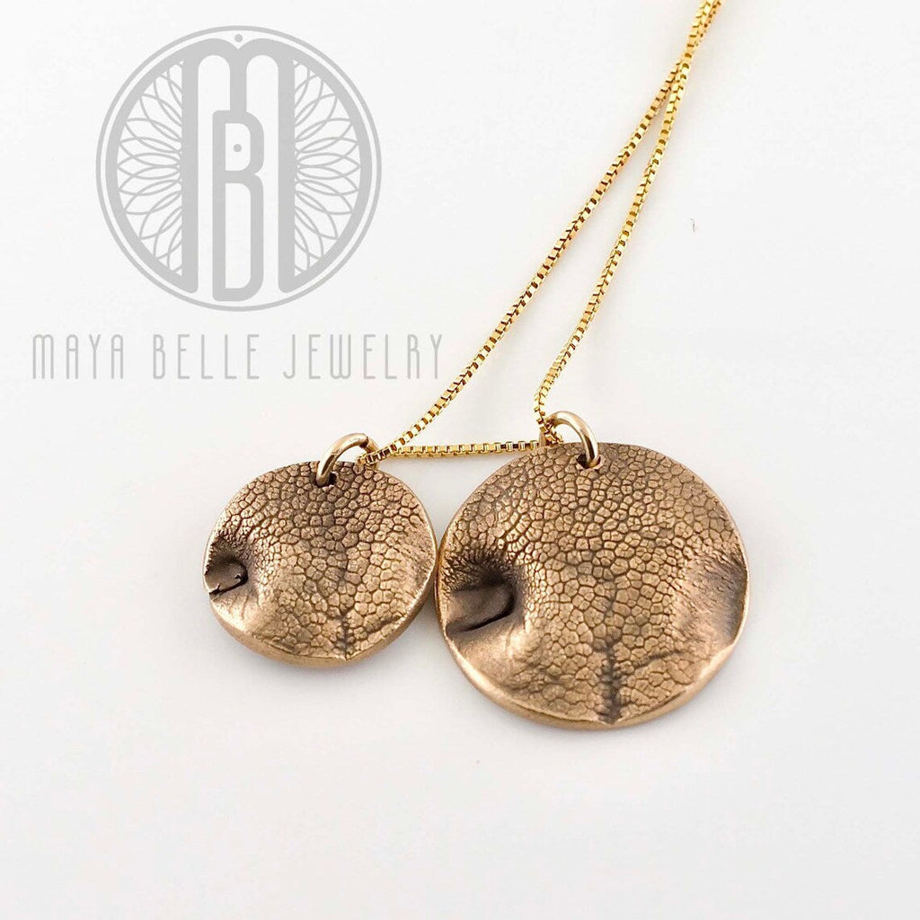 Pet Nose Print Charm Necklace Keepsake - Maya Belle Jewelry 