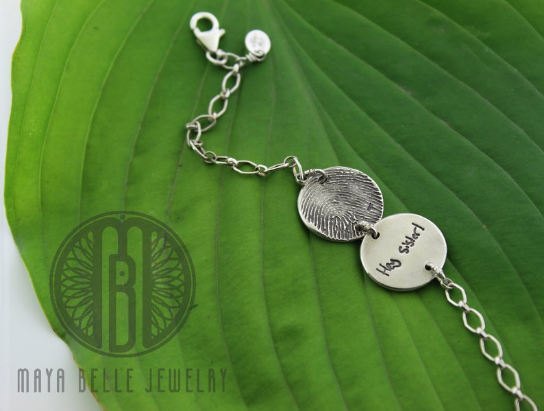 Fingerprint Keepsake Charm Bracelet - Maya Belle Jewelry 