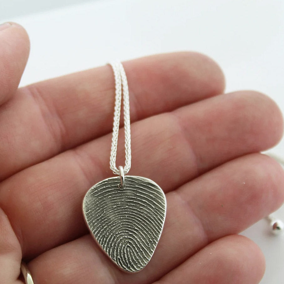 Guitar Pick Fingerprint - Maya Belle Jewelry 