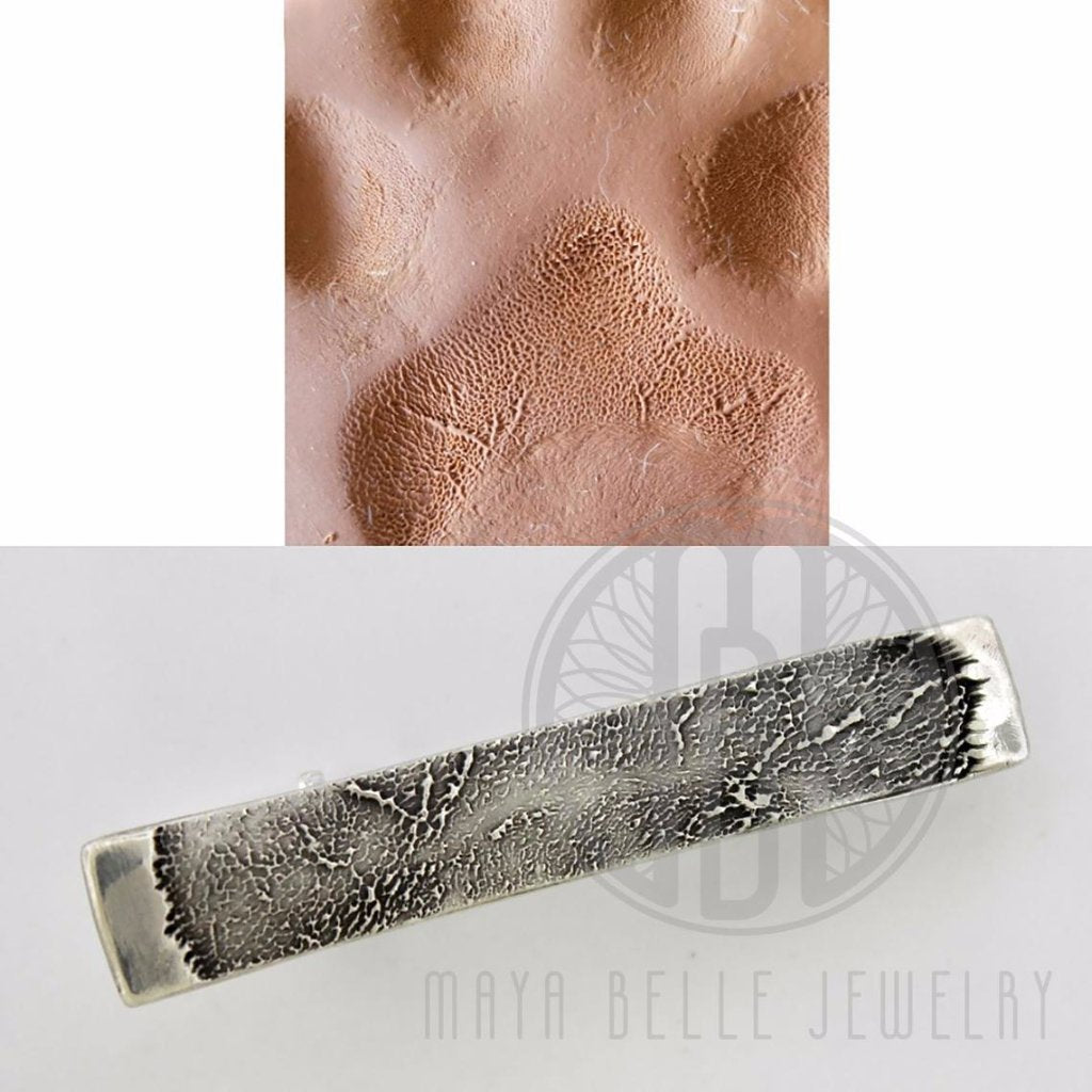 Actual dog paw print Tie Bar - Maya Belle Jewelry 