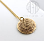 Mandala Fingerprint Necklace - Maya Belle Jewelry 