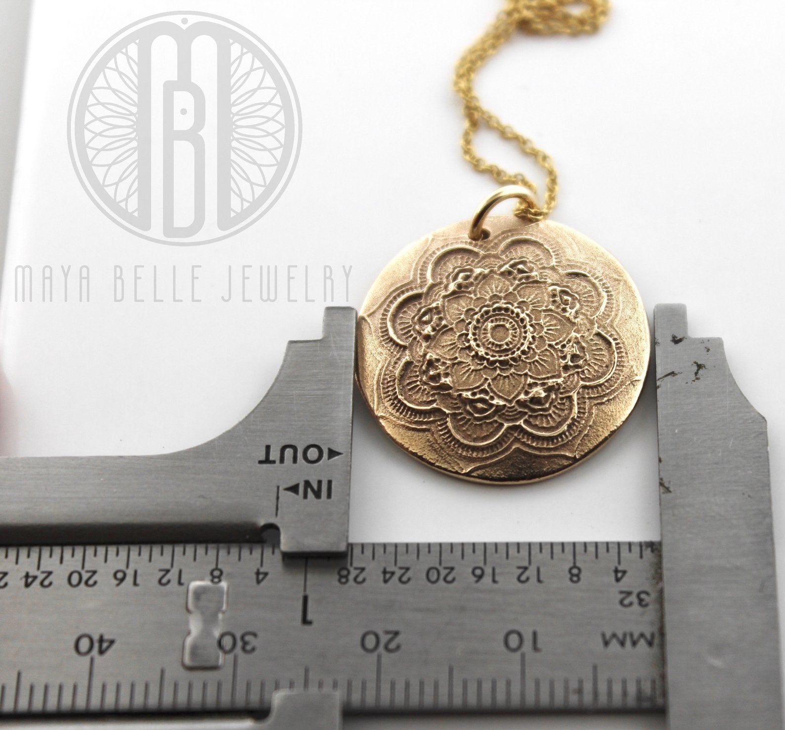 Mandala Fingerprint Necklace - Maya Belle Jewelry 