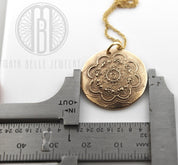 Mandala Fingerprint Necklace - Maya Belle Jewelry 