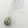 Baby Footprint Mandala Keepsake Charm Necklace - Maya Belle Jewelry 
