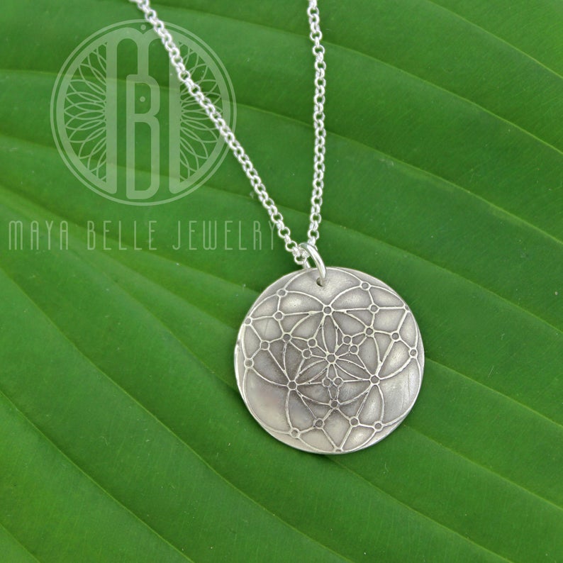 Seed of Life • Sacred Geometry pendant and necklace - Maya Belle Jewelry 