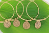 Healing Saints medallions bangle bracelets - Maya Belle Jewelry 