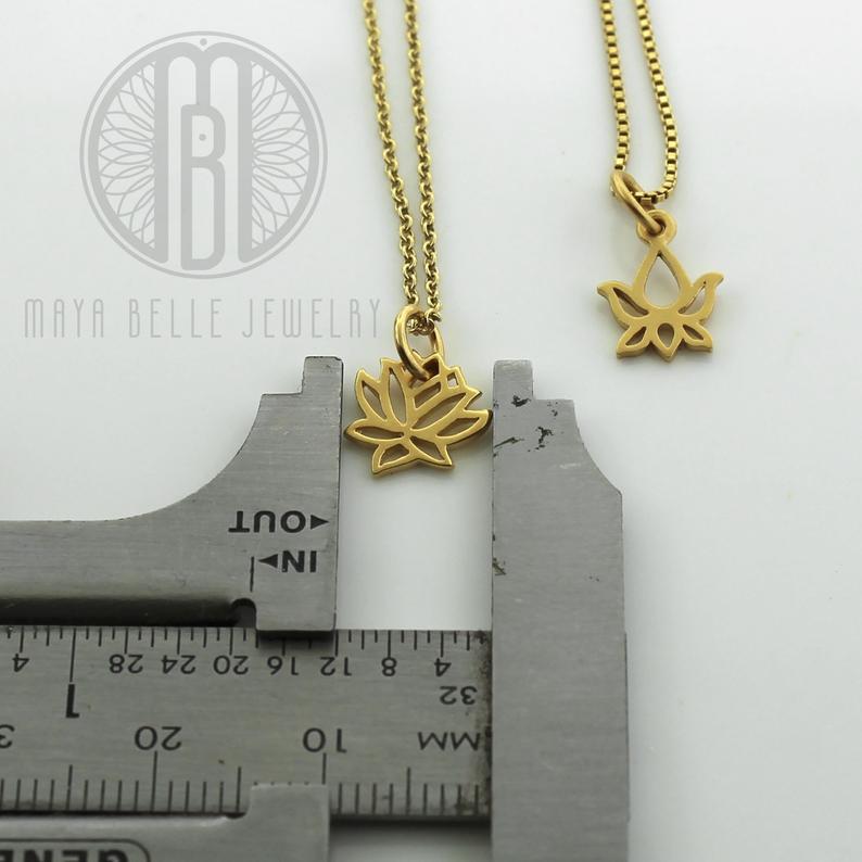 Dainty Lotus Necklace - Maya Belle Jewelry 