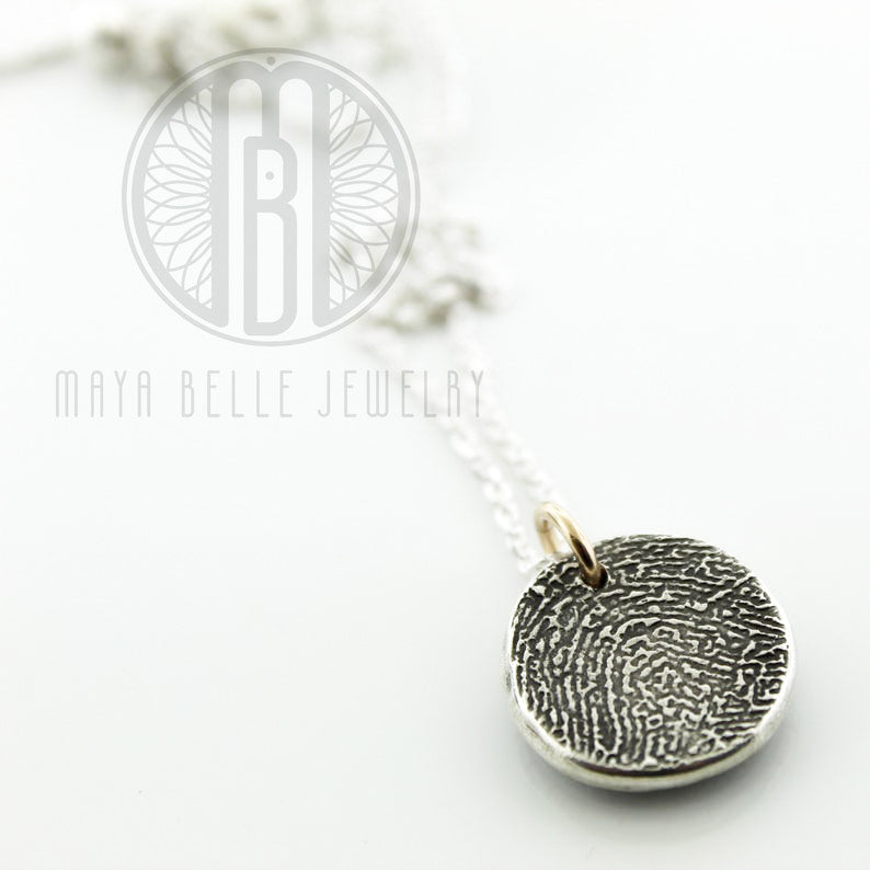 Mandala Fingerprint Necklace - Maya Belle Jewelry 