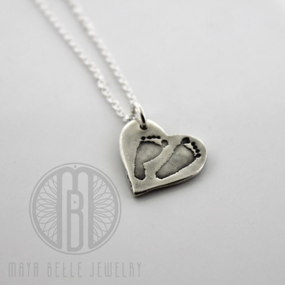 Baby Footprint Keepsake Charm Necklace - Customer's Product with price 139.00 ID xgBVZx1wVa3uP81YfItBm5oi - Maya Belle Jewelry 