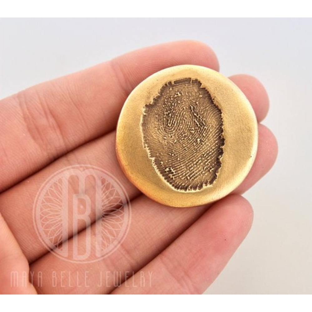 Fingerprint Pocket Good Luck Charm Coin - Customer's Product with price 199.00 ID rfBqcEAAahpi_gvbz5bZXPql - Maya Belle Jewelry 