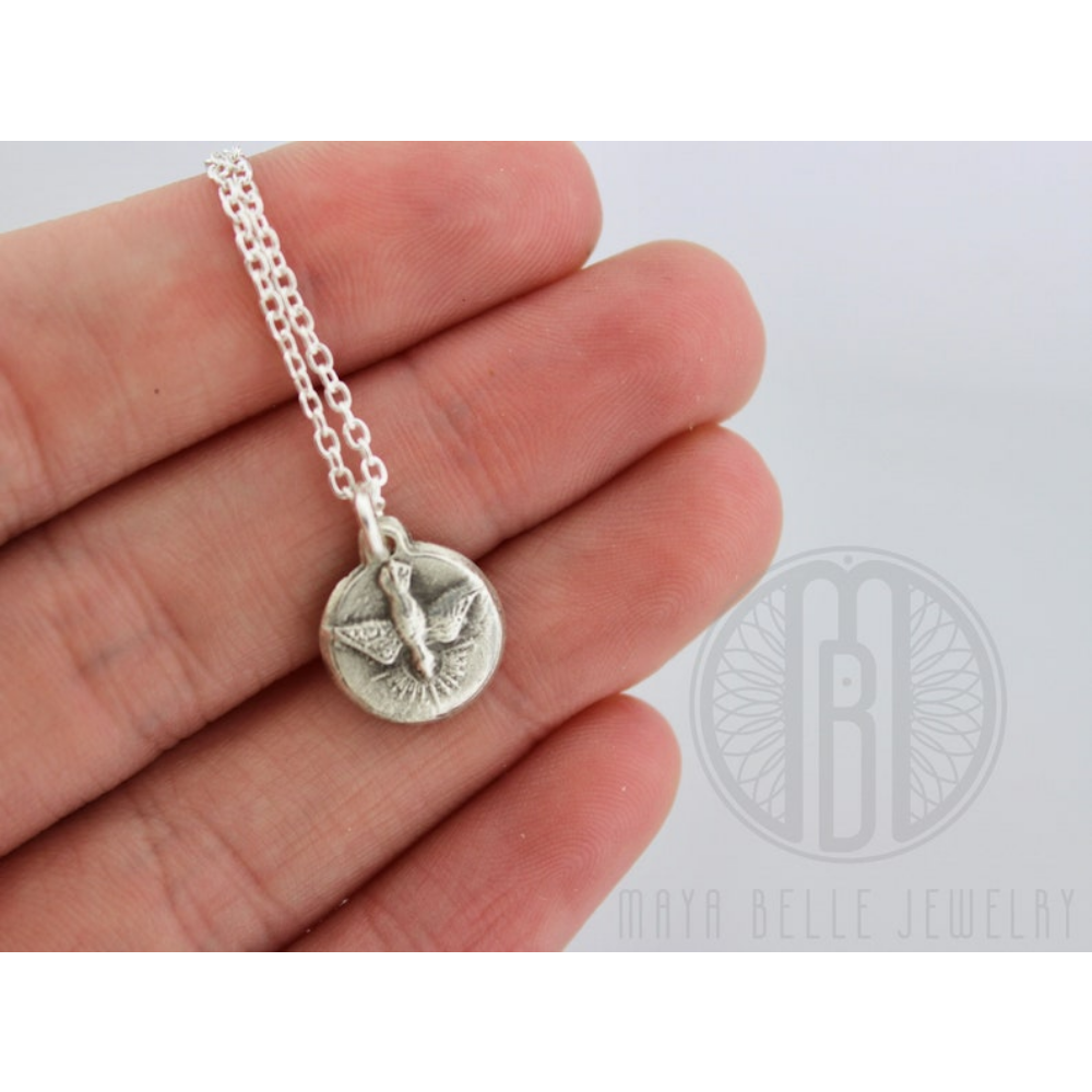Holy Spirit Medallion (Charm Only) - Customer's Product with price 139.00 ID UiC3W4YEn5ekUFwBwZP17p2_ - Maya Belle Jewelry 