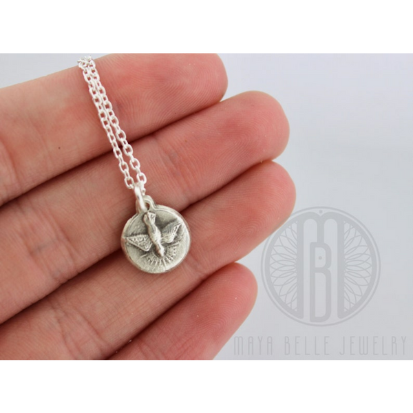 Holy Spirit Medallion (Charm Only) - Customer's Product with price 139.00 ID UiC3W4YEn5ekUFwBwZP17p2_ - Maya Belle Jewelry 
