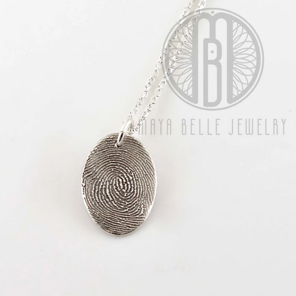 Fingerprint Keepsake Charm on Necklace - Customer's Product with price 268.00 ID JkRKycVAOnMYxCrzutuV9_kv - Maya Belle Jewelry 