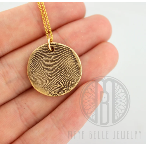 Fingerprint Keepsake Charm Necklace - Customer's Product with price 218.00 ID pFT1aEarvKChjWyIyMMZ-K-c - Maya Belle Jewelry 