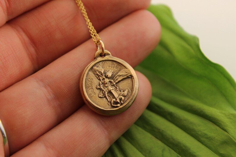 Saint Michael the Archangel Charm Necklace - Maya Belle Jewelry 