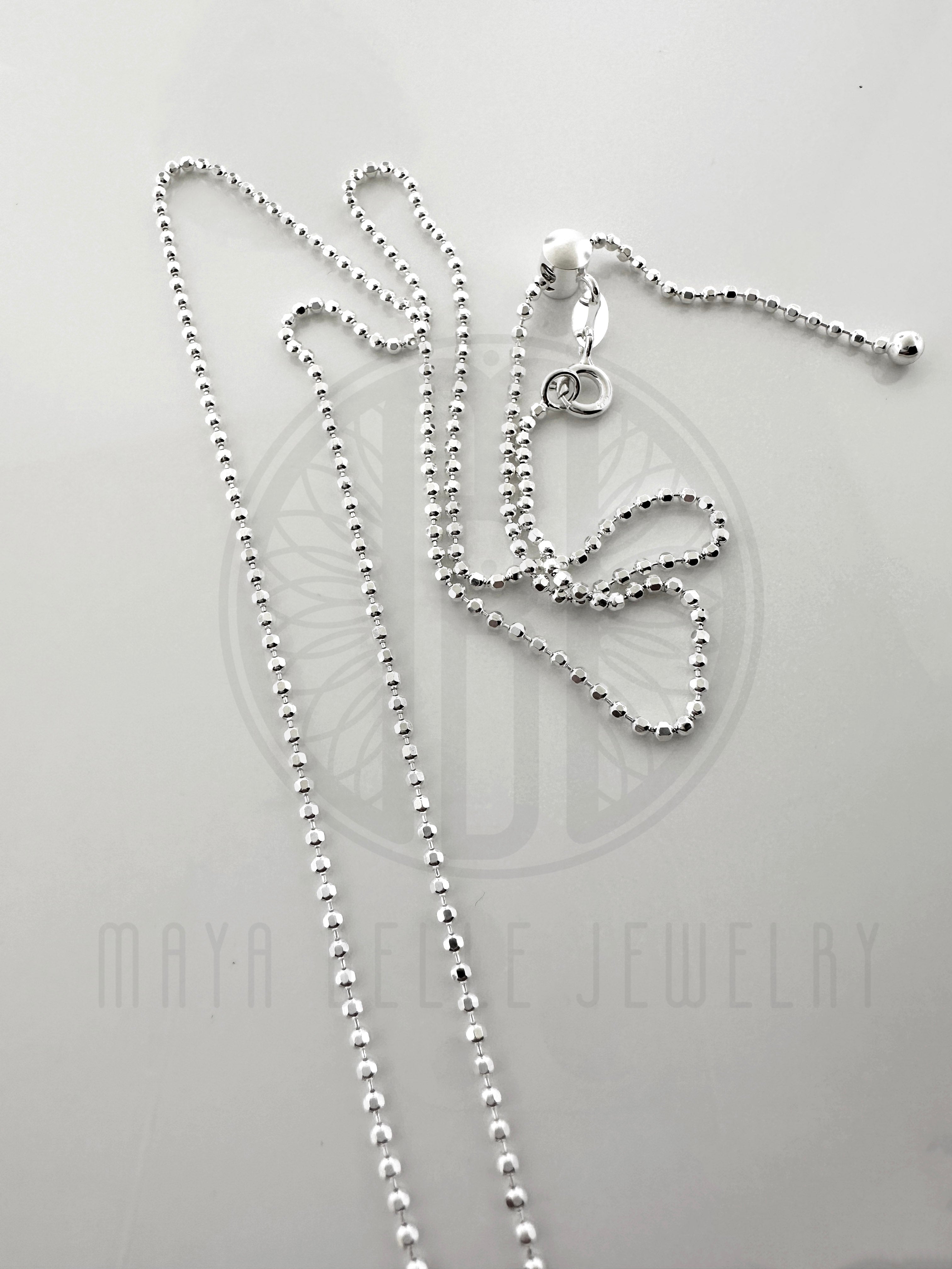 Sparkle bead chain adjustable - Maya Belle Jewelry 