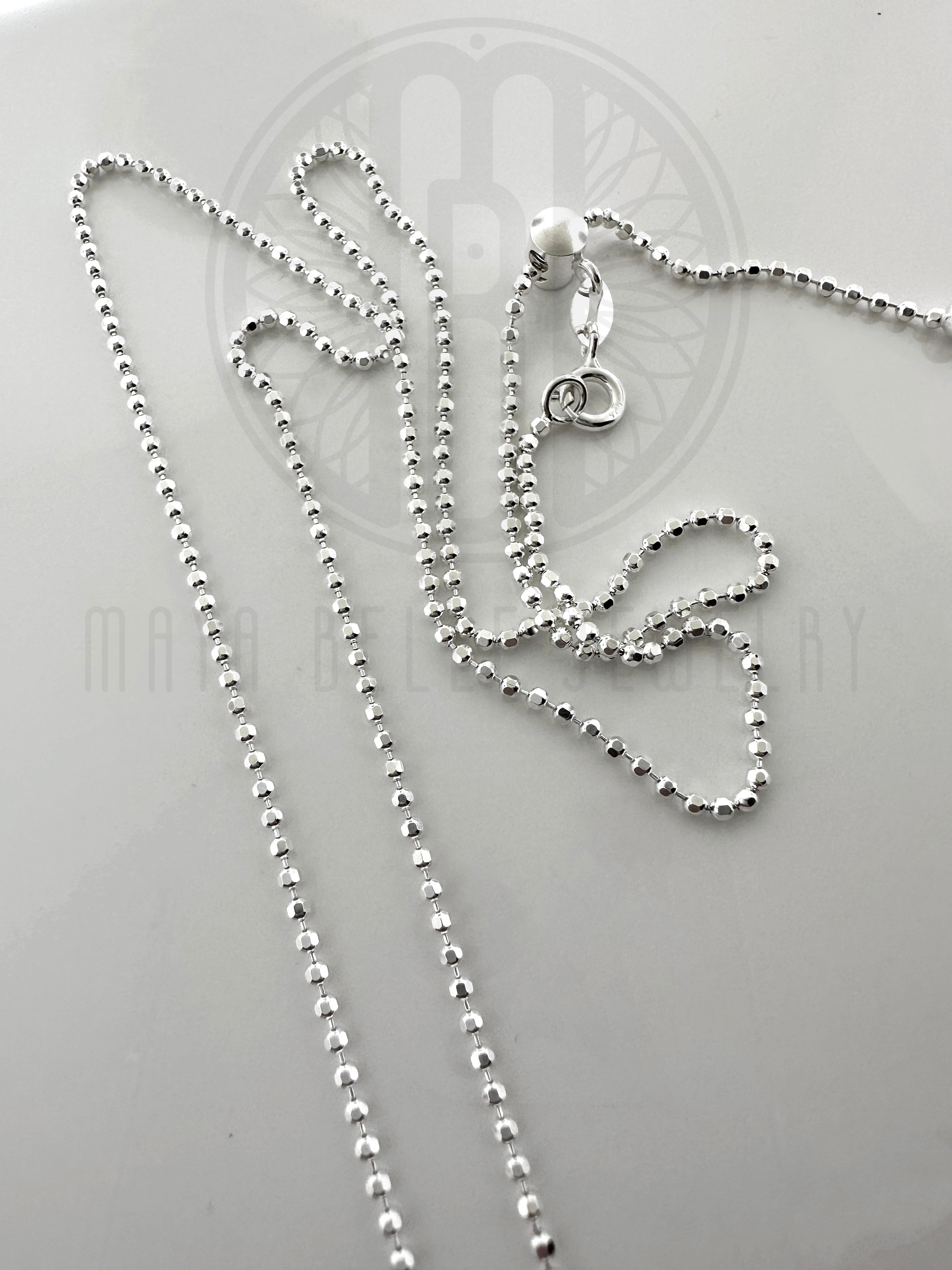 Sparkle bead chain adjustable - Maya Belle Jewelry 