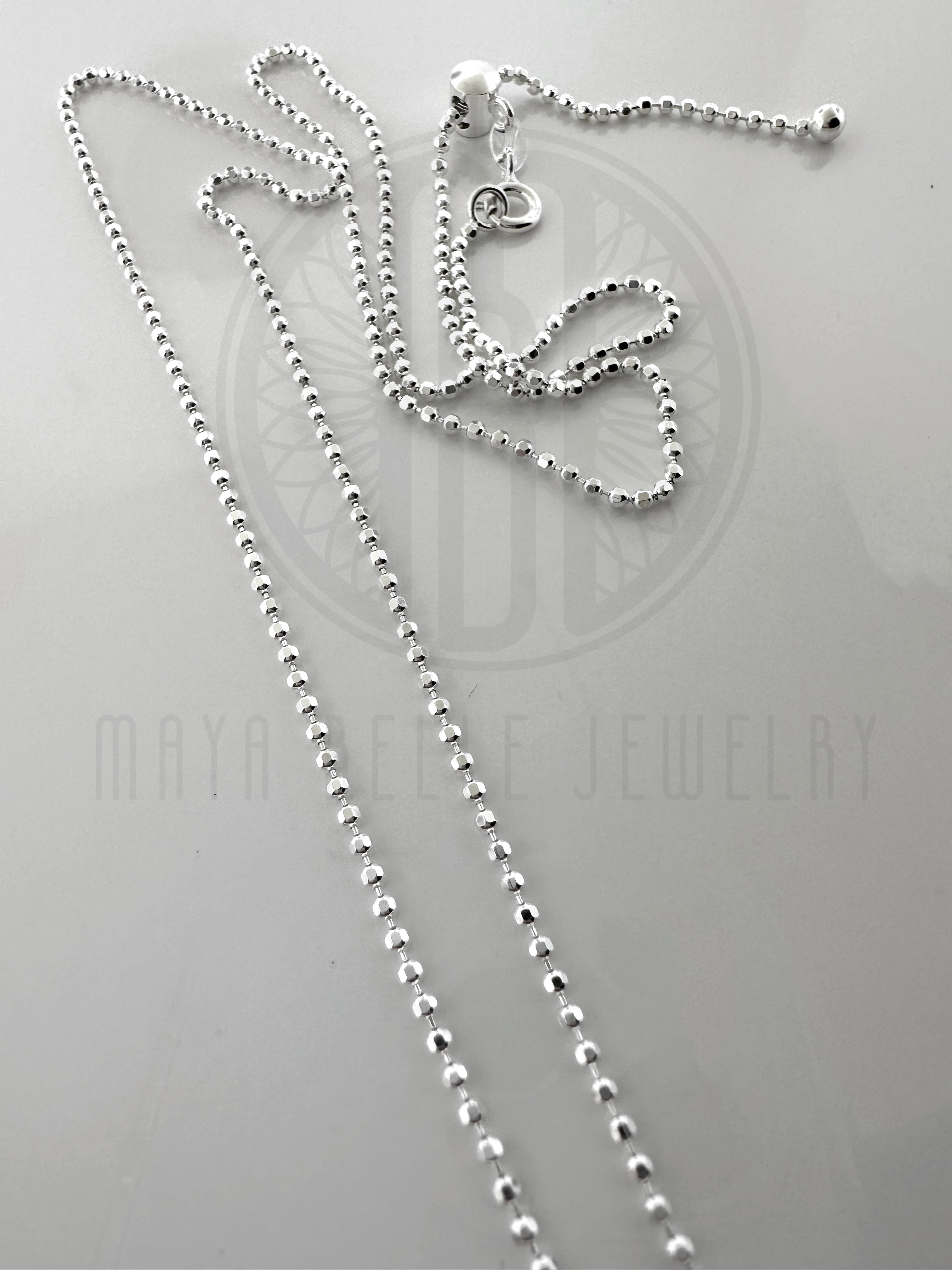 Sparkle bead chain adjustable - Maya Belle Jewelry 